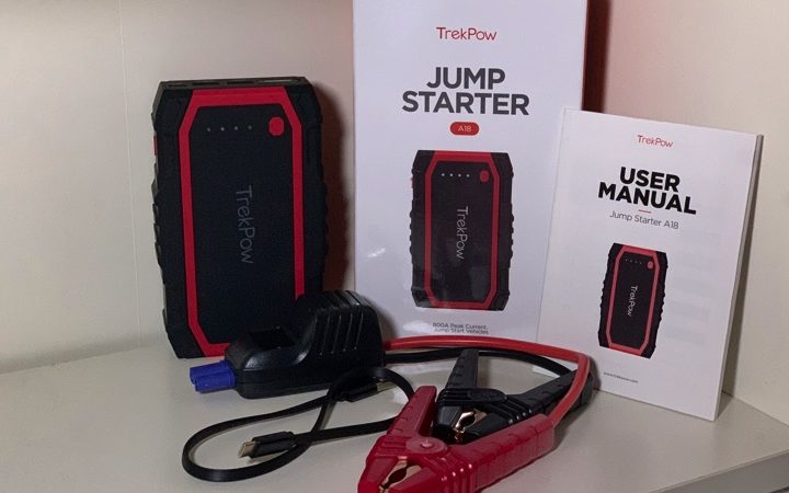 Jump starter (o in italiano avviatore per automobili) TrekPow con potenza pari a 800A 16-11-2019